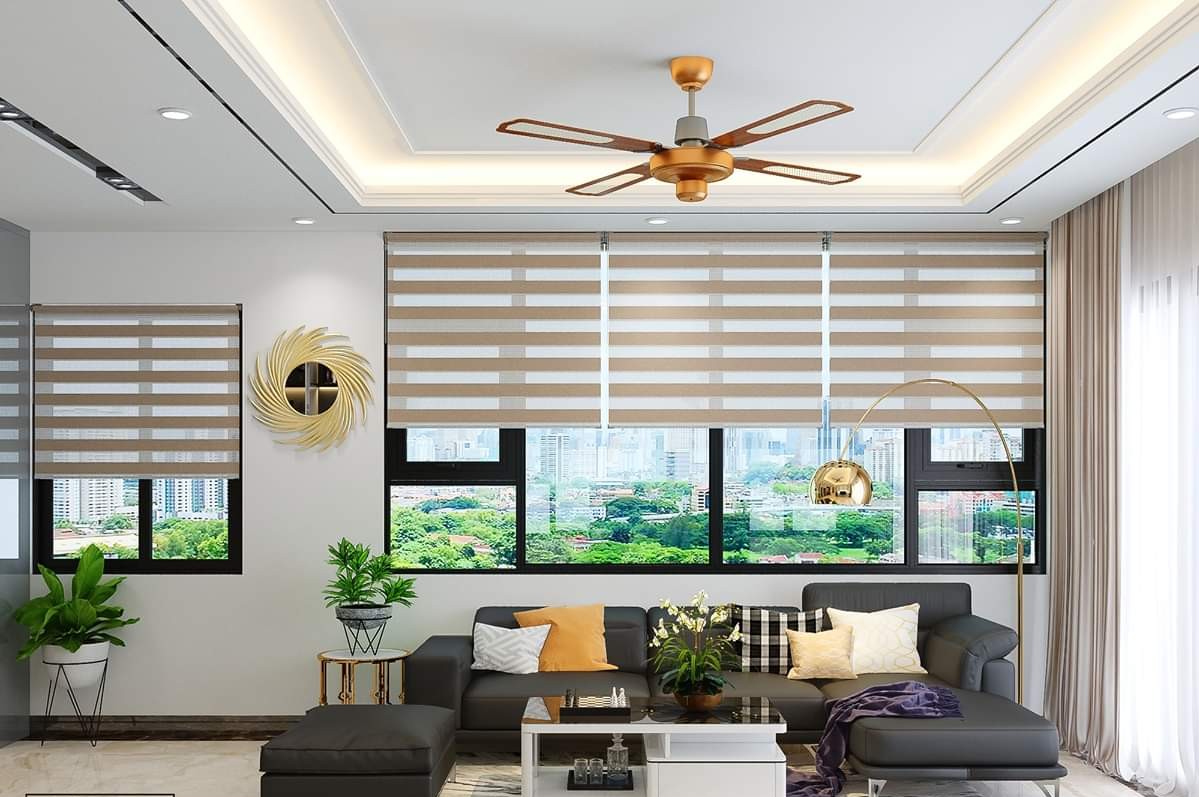 Rèm cầu vồng đẹp, màu ghi xám RHG-R19
